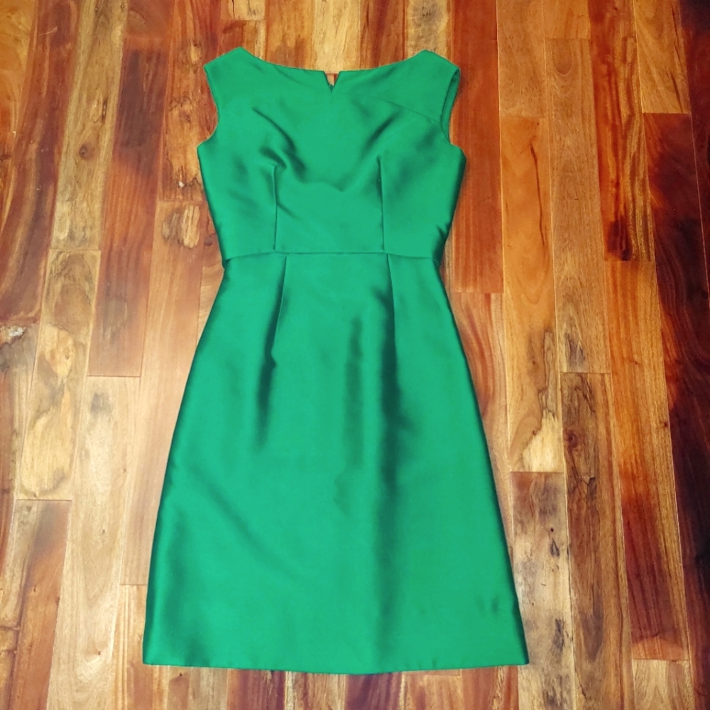 Vintage 1950s Suzy Perette 2 Piece Green Dress Sz 6